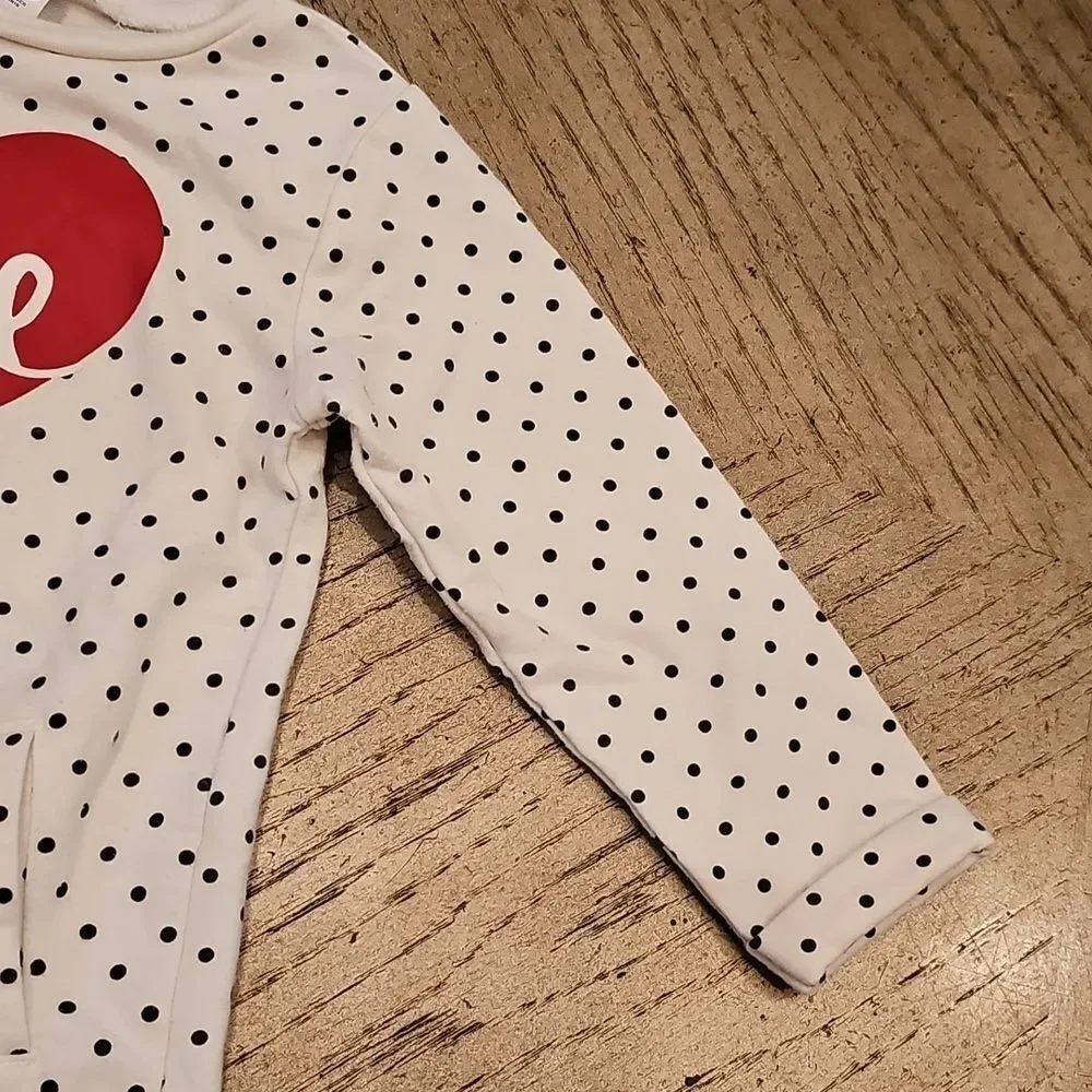 Polka Dot Dress with Red Heart 18-24 Month